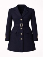 Premium Tailored Coat – Italian Wool Cashmere Hourglass Blazer Coat