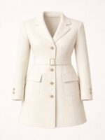 Premium Tailored Coat – Italian Wool Cashmere Hourglass Blazer Coat - Image 4