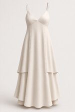 Premium – Tri-Acetate Crepe Layered Evening Dress - Image 2